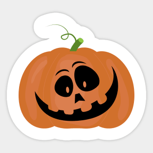 halloween scary evil pumpkin funny pumpkin head Sticker